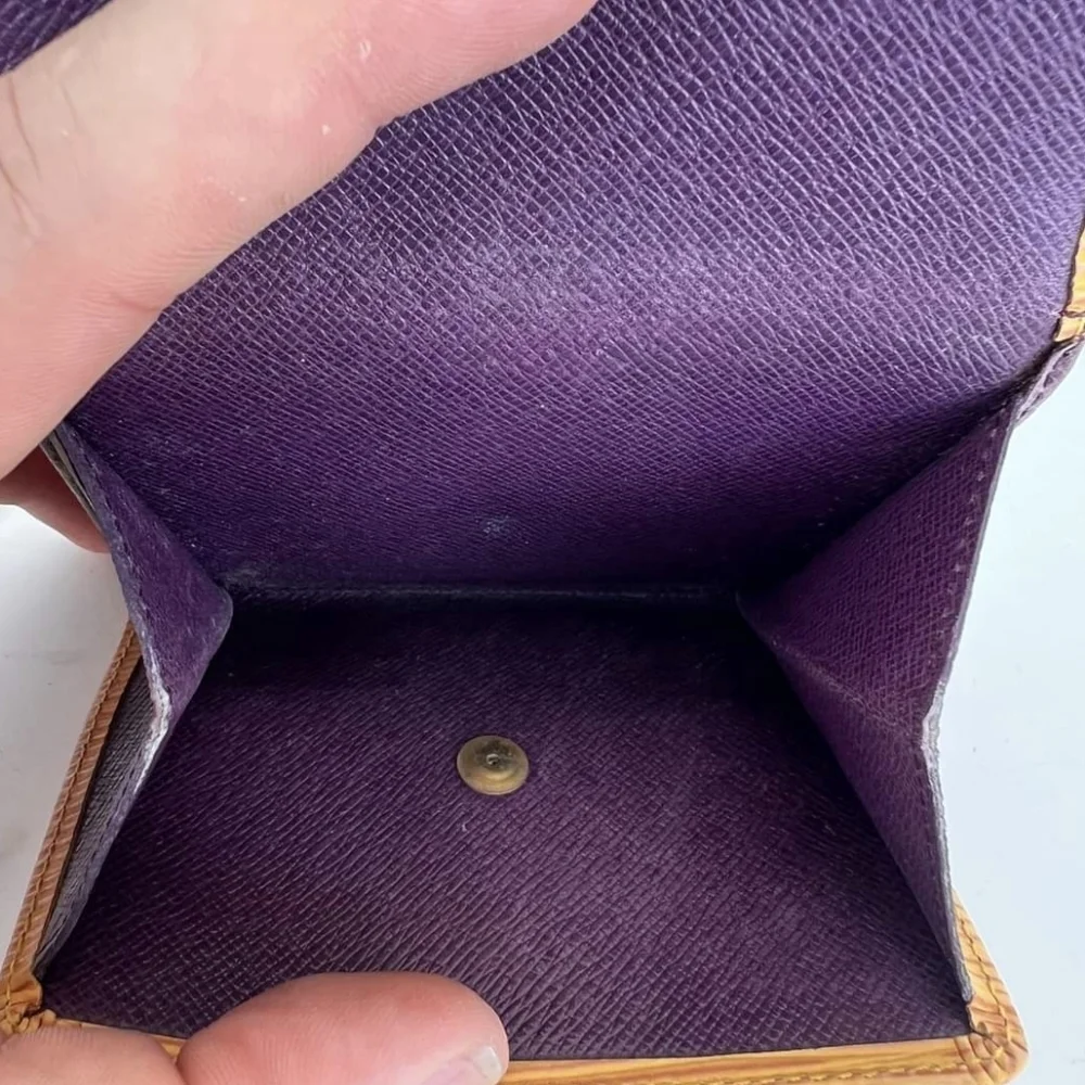 Louis Vuitton Yellow Epi hook wallet